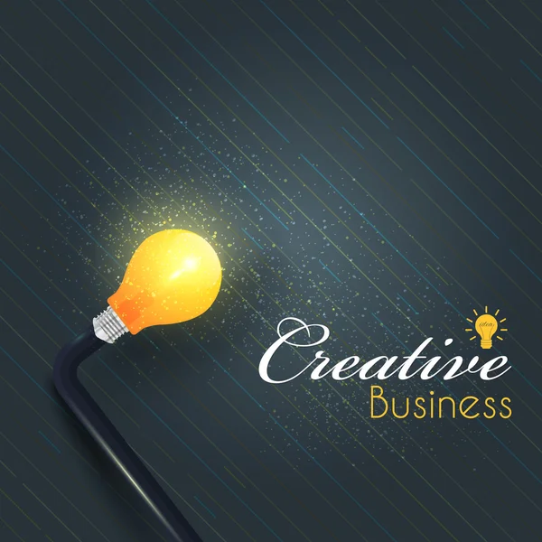 Креативная бизнес-идея, лампочки, графика — стоковый вектор