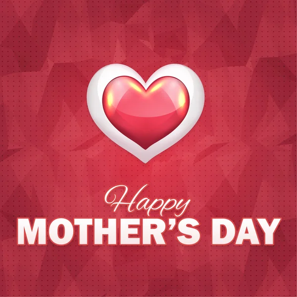 Feliz Dia das Mães Multicolorida Baixo Fundo Poly. Anúncio e Celebração Mensagem Poster, Modelo de panfleto — Vetor de Stock