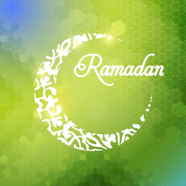 Fondo de Ramadán, diseño de tarjetas de felicitación vectorial — Vector de stock