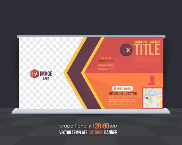 Business thema buiten banner ontwerp, reclame vector sjabloon — Stockvector