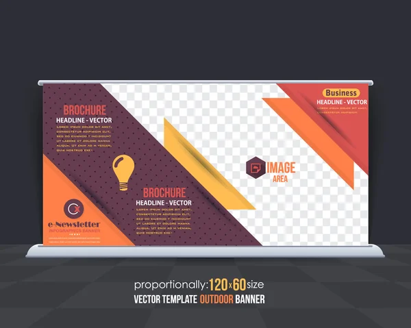 Business thema buiten banner ontwerp, reclame vector sjabloon — Stockvector