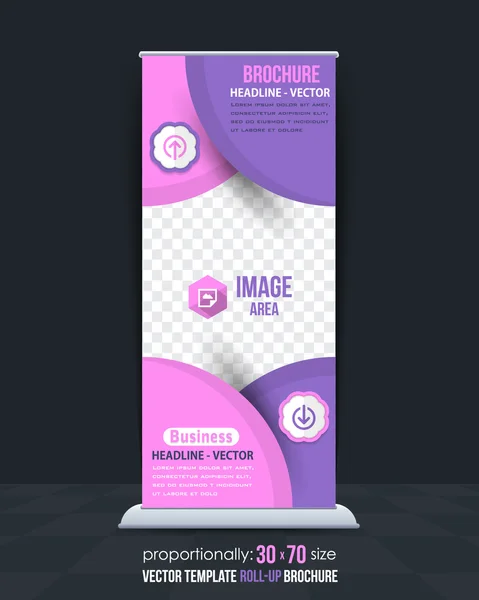 Business-Thema Roll-up Banner-Design, Werbevektorvorlage — Stockvektor