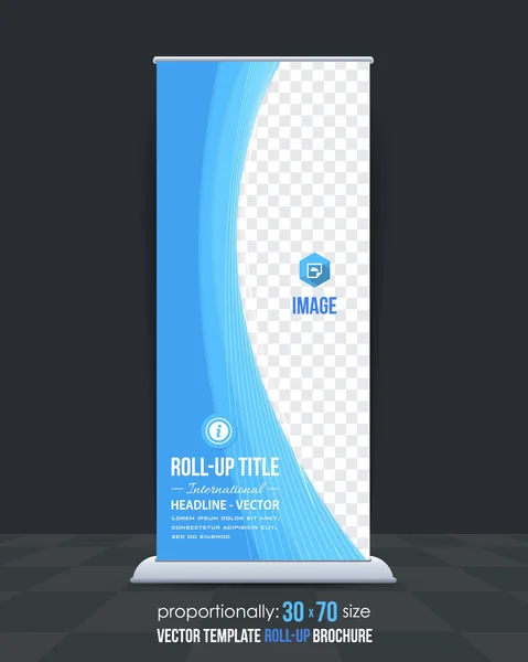 Business-Thema Roll-up Banner-Design, Werbevektorvorlage — Stockvektor