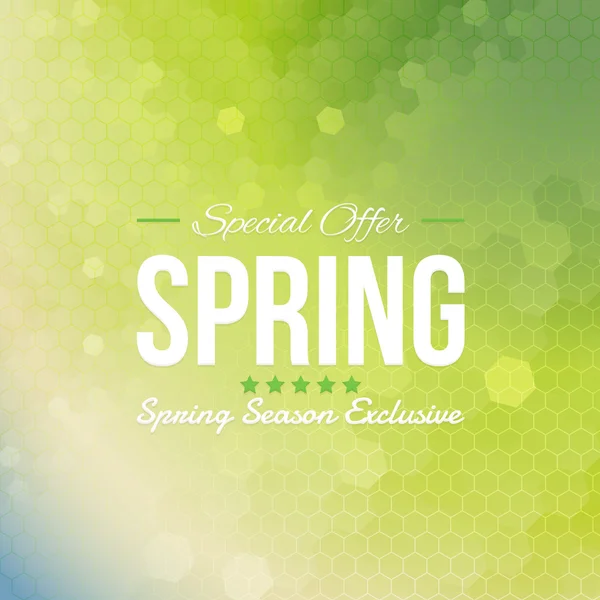 Low Poly Background and Web Banner of Spring Season Sale — Stock Vector