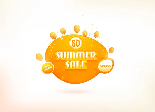 Banner web de tema de venta de verano, Diseño de fondo de publicidad — Archivo Imágenes Vectoriales
