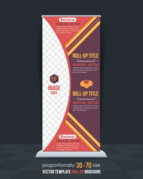 Flachen Stil Business-Konzept Roll-up Banner-Design — Stockvektor