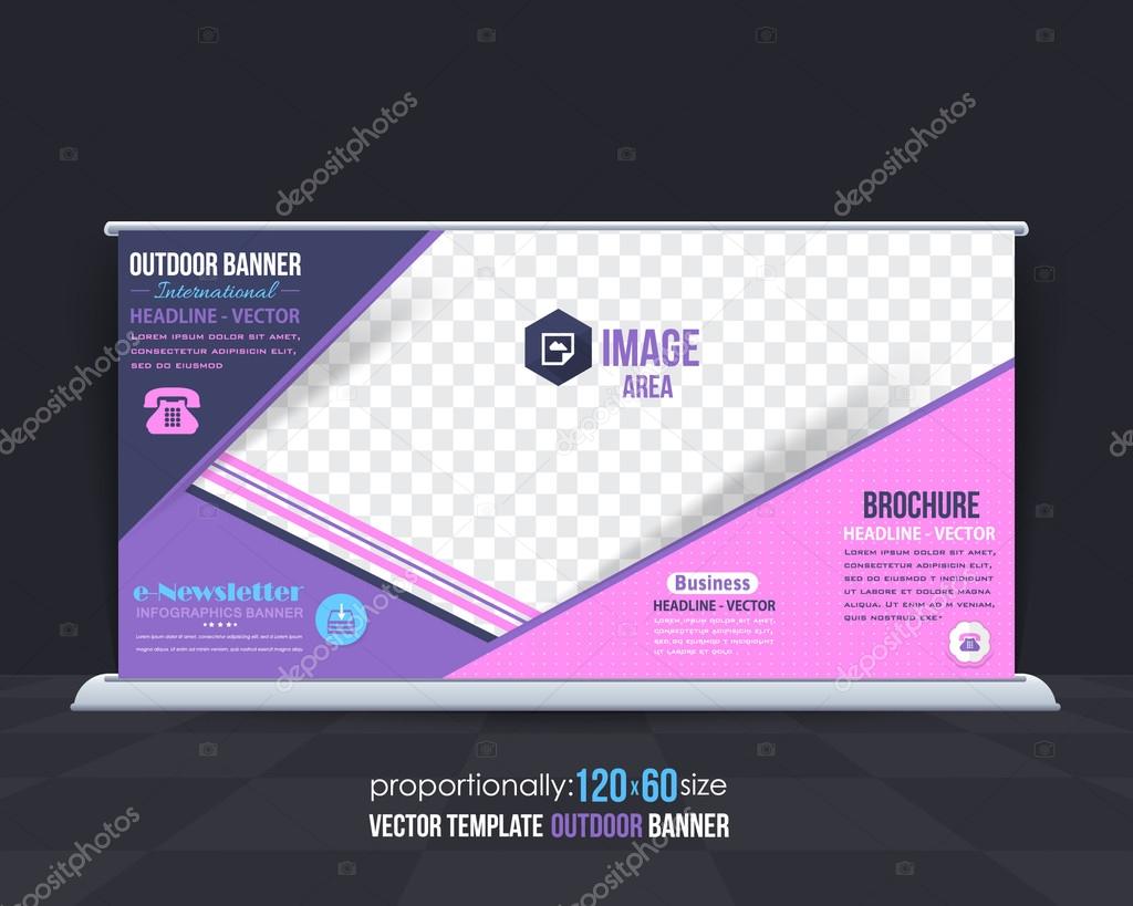 Billboard Banner Template Vector Design Advertisement Realistic