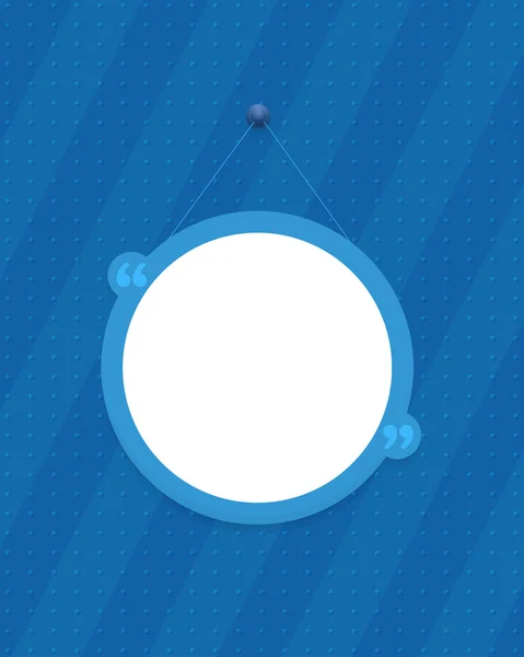 Conception de bannière de citations d'ellipse vectorielle, fond bleu de couleurs — Image vectorielle
