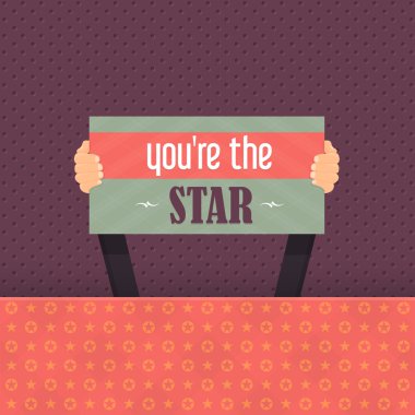 Sen Yıldız Harfleri, Düz Stil Eller Tutma Kartısın