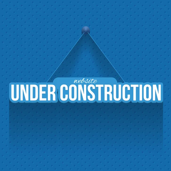 Blue Colors Website Under Construction Flat Background Template — Stock Vector