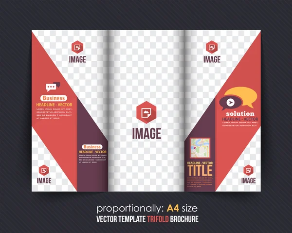 Veelkleurige Tri-Fold, catalogus, Business concept brochure ontwerp — Stockvector