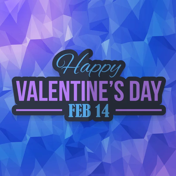 Fondo polivinílico bajo colorido. Tarjeta de felicitación del día de San Valentín — Vector de stock