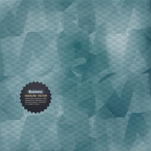 Couleurs bleu de mer Style polygonal Conception de fond — Image vectorielle