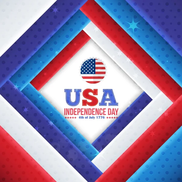 Abstract Background of USA, Annonce du 4 juillet Independence Day Celebration Message Poster, Flyer, Card, Movie Style Background Vector Design — Image vectorielle