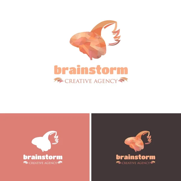 Pastellfarben. Brainstormkonzept Vektor-Icons, Logos, Zeichenvorlage — Stockvektor