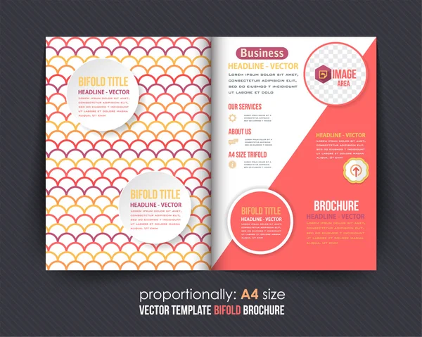 Abstrakt stil Business Style bi-faldig broschyr design. Broschyr, omslags design mall — Stock vektor