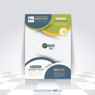 A4 El ilanı ve broşür. Katalog kapak şablonu, kurumsal broşür tasarım