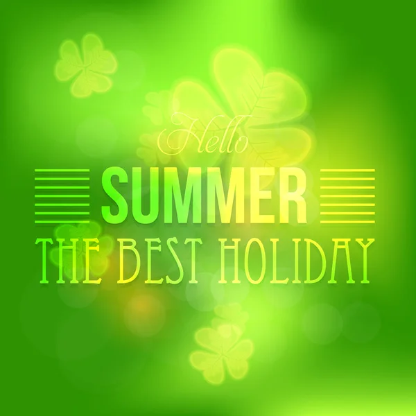 Colores verdes fondo borroso abstracto y banner web de la venta de temporada de verano — Archivo Imágenes Vectoriales