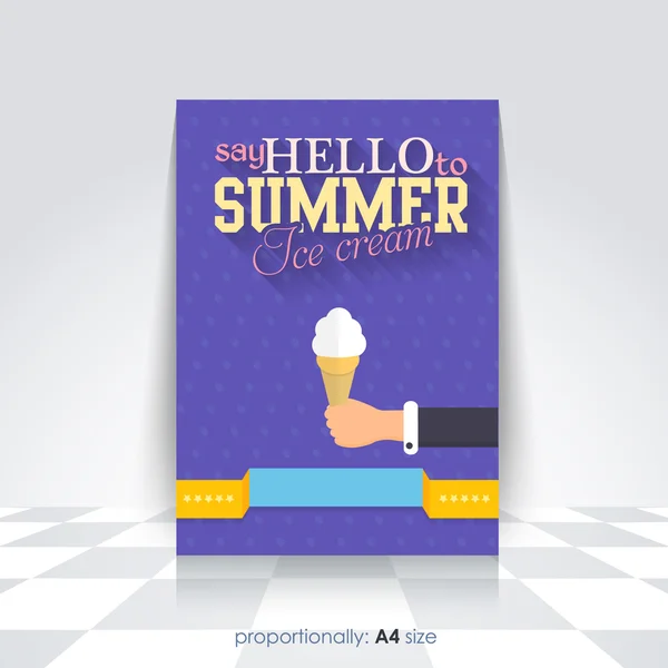 Summer Concept Flyer, Brochure Design Template — Stock Vector