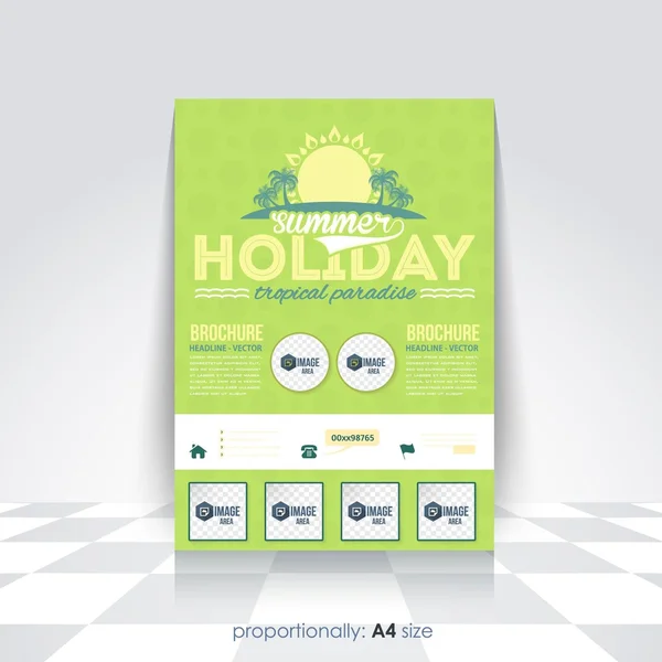 Zomer concept flyer, brochure ontwerpsjabloon — Stockvector