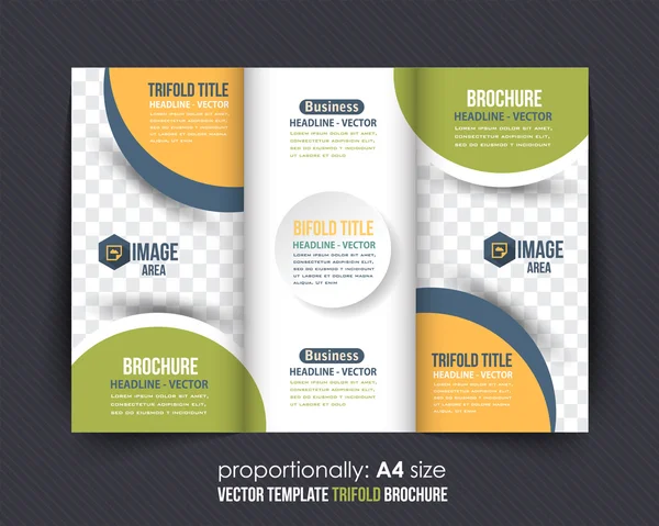 Multipurpose Tri-fold Brochure Design, Catalog Vector Template — Stock Vector