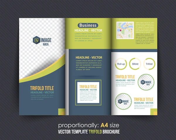 Multipurpose Tri-fold Brochure Design, Catalog Vector Template — Stock Vector