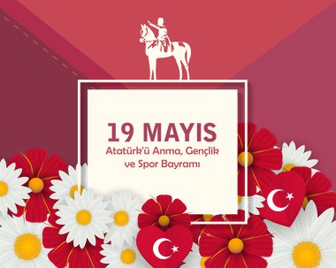 Türkiye günü vektör illüstrasyon arkaplanı 