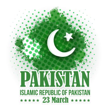 Pakistan vektör arkaplanının ulusal posteri 