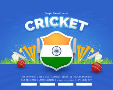 Kriket ikonu konsept vektör çizimi 