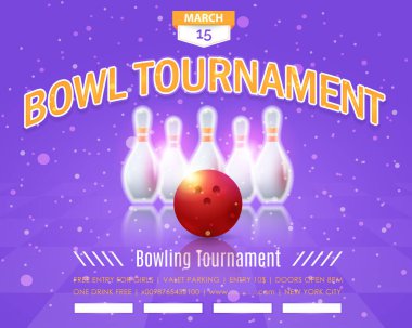 bowling konsepti vektör arkaplanı 