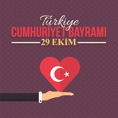 Türkiye günü vektör illüstrasyon arkaplanı 