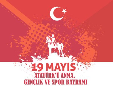 Türkiye günü vektör illüstrasyon arkaplanı 