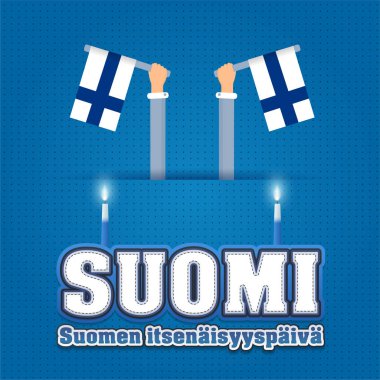 Finlandiya Günü vektör illüstrasyonu geçmişi 