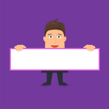 Boşluk vektör illüstrasyonlu boş pankart 