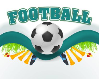 Futbol konsepti vektör arkaplanı 