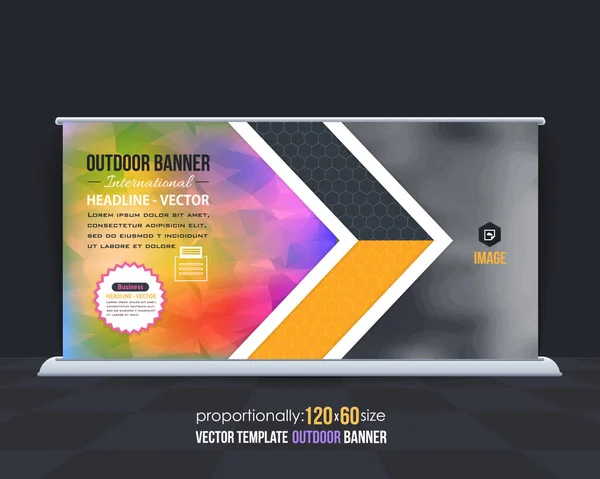 Banner Exterior Vector Ilustración Fondo — Archivo Imágenes Vectoriales