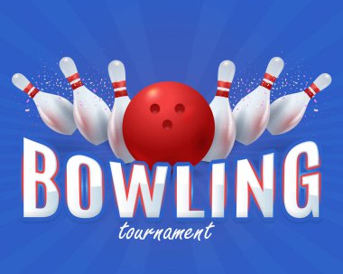 bowling konsepti vektör arkaplanı 