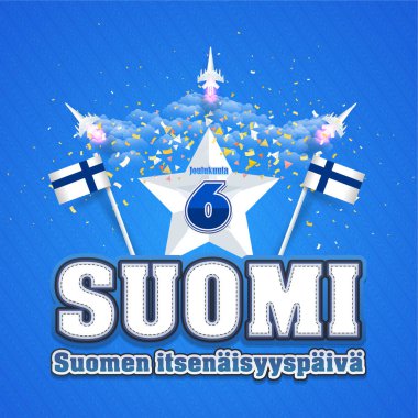 Finlandiya Günü vektör illüstrasyonu geçmişi 