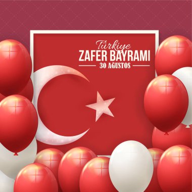 Türkiye günü vektör illüstrasyon arkaplanı 