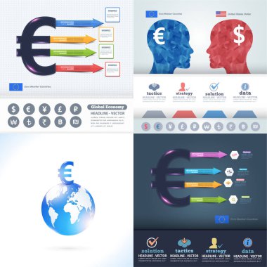 Infographics konsept vektör arkaplanı  