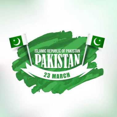 Pakistan vektör arkaplanının ulusal posteri 