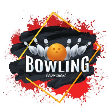 bowling konsepti vektör arkaplanı 
