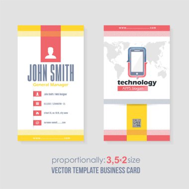 iş kartı vektör illüstrasyonu 