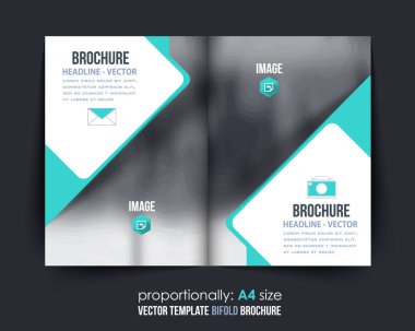 çift katlı broşür şürü vektör arkaplanı   