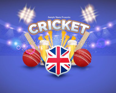 Kriket ikonu konsept vektör çizimi 