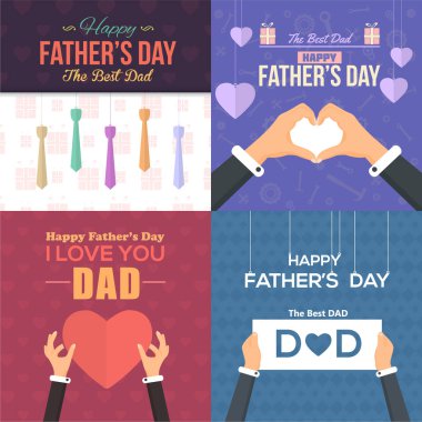 Babalar Günü vektör arkaplanı 