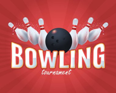 bowling konsepti vektör arkaplanı 