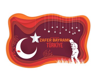 Türkiye günü vektör illüstrasyon arkaplanı 