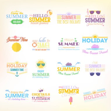 yaz mevsimi vektör illüstrasyon arka planı