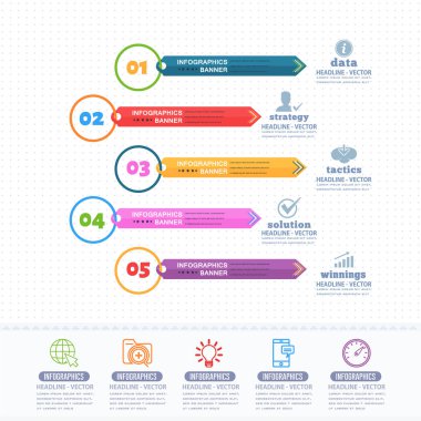 Infographics konsept vektör arkaplanı  